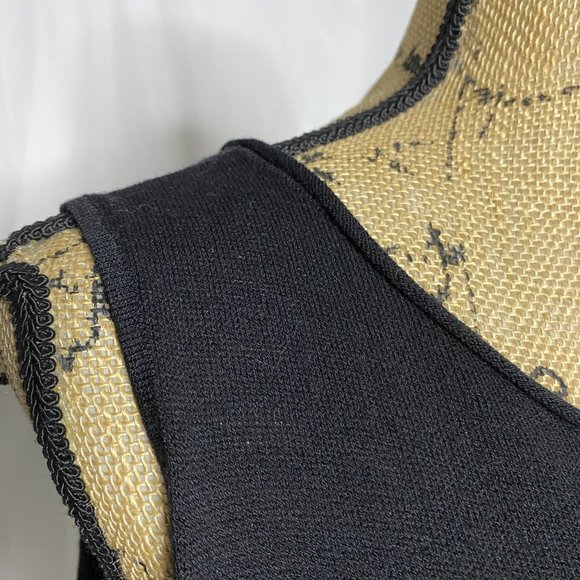 Eileen Fisher Black Sleeveless Wool Knit Maxi Dress - Picture 3 of 11